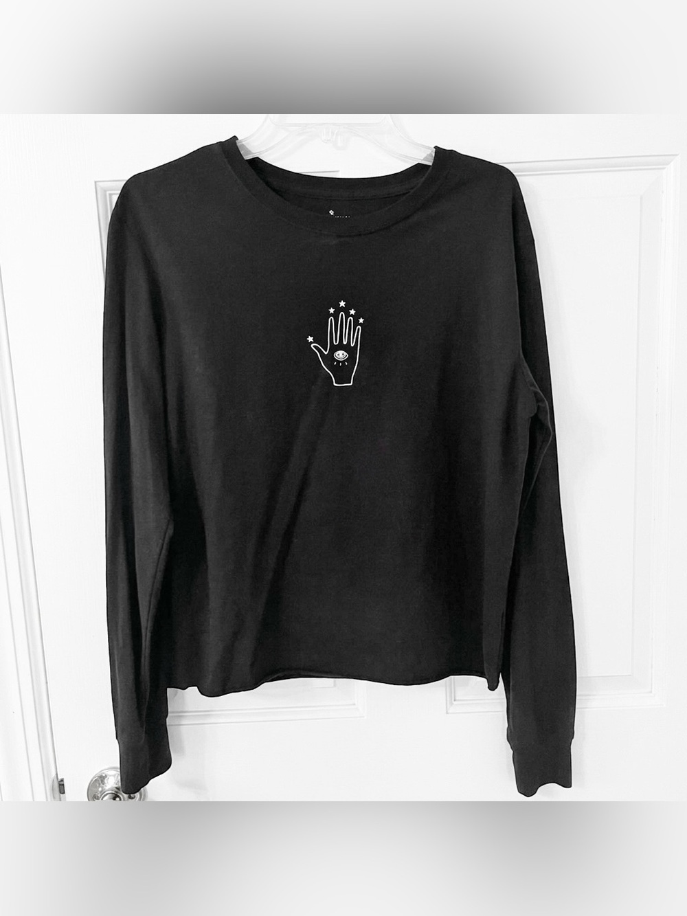 TRUE CRAFT Juniors Black Long Sleeve Graphic T-Shirt